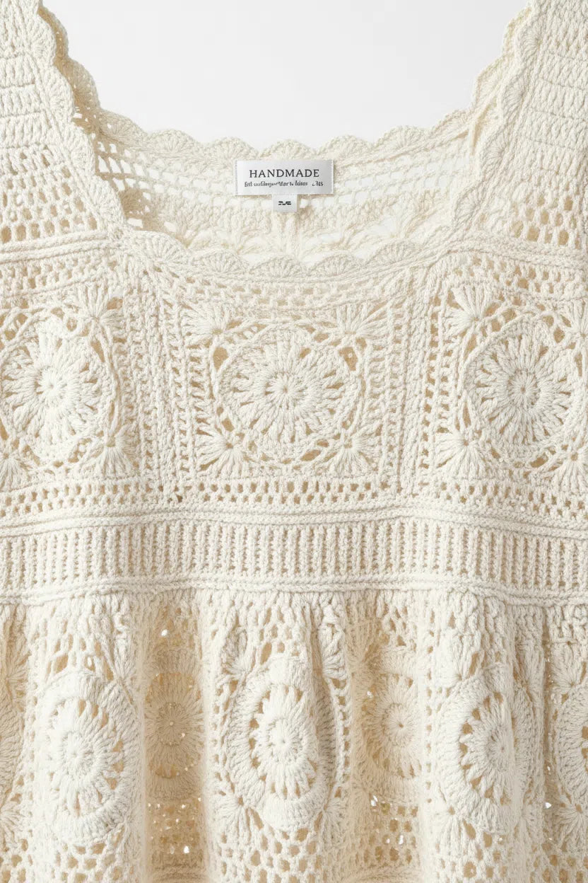 Babydoll Crochet Top front view