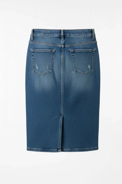 Denim Pencil Skirt hanger view