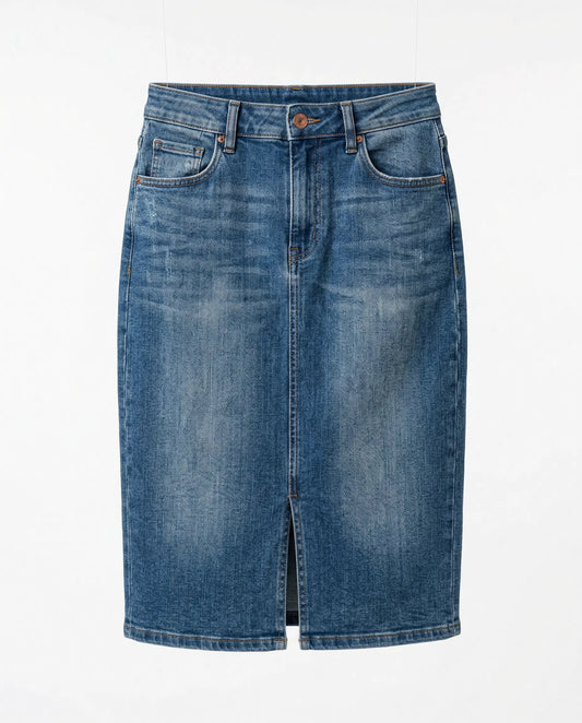 Denim Pencil Skirt product shot