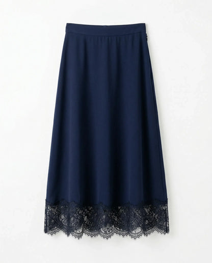 Lace Trim Midi Skirt product shot
