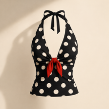Polka-Dot Halter Top