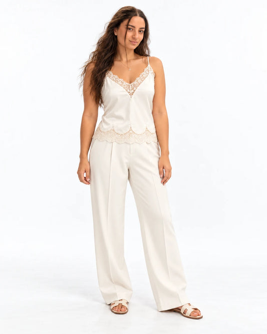 Lace-Trim Camisole — Ivory — VARD studio