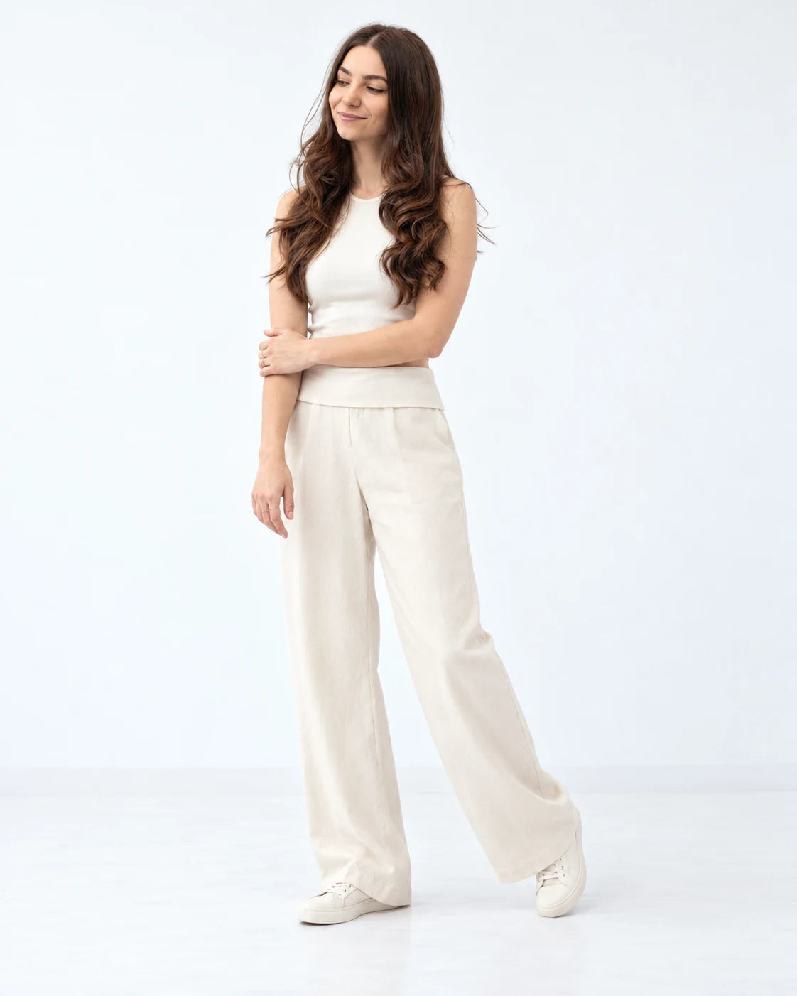 Relaxed Straight-Leg Trouser — Off-White — ANI studio