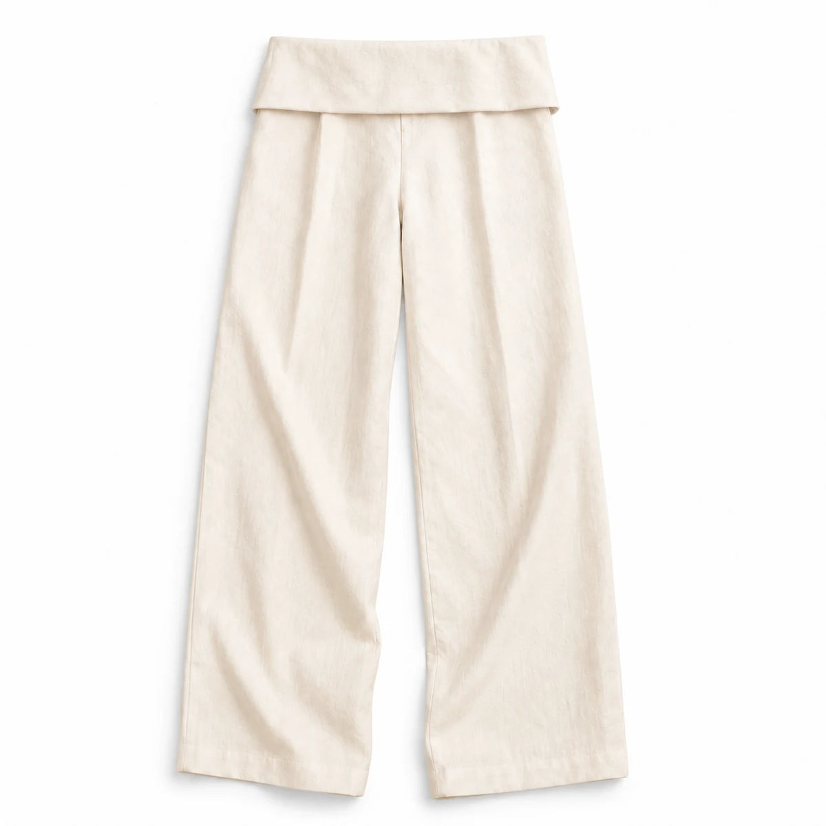 Relaxed Straight-Leg Trouser — Off-White — product; AI reference visualization