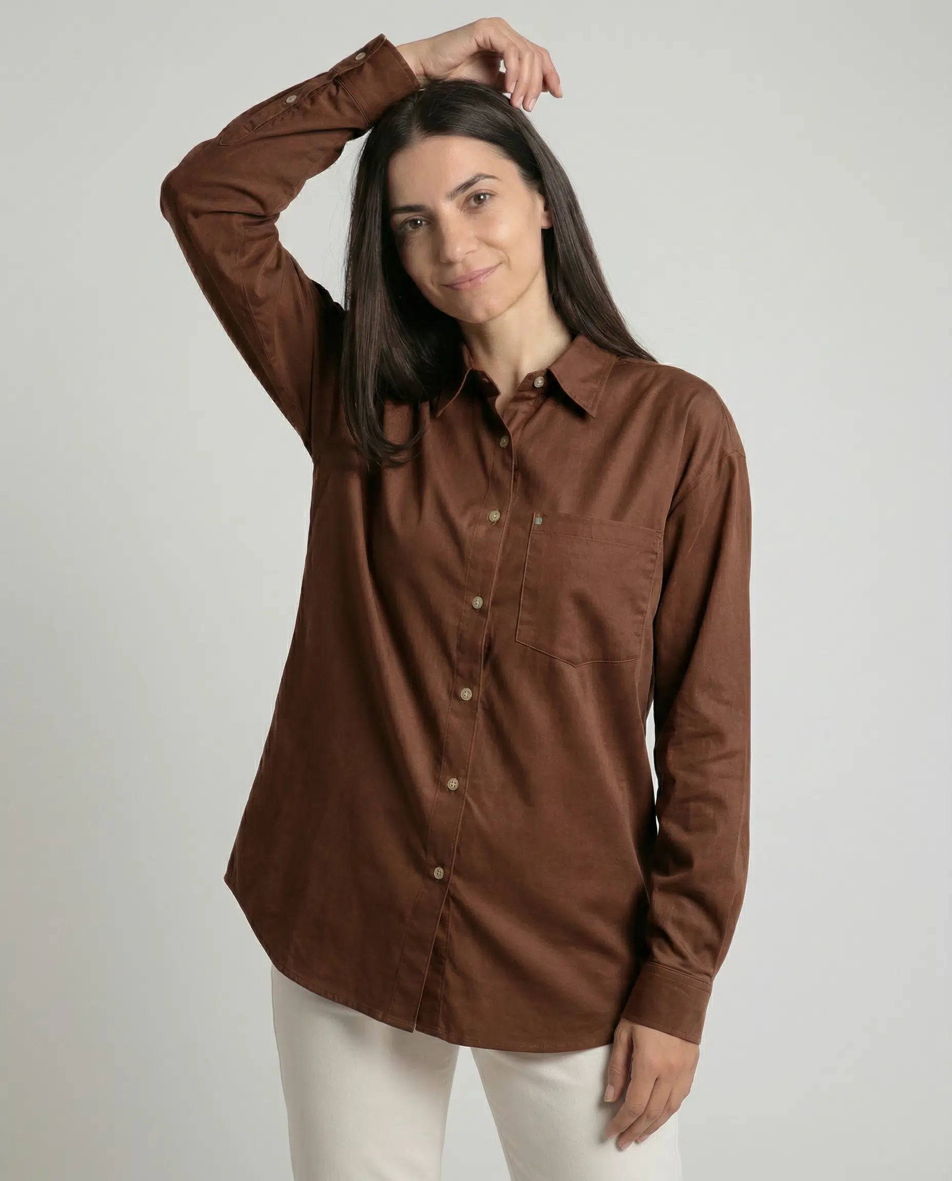 Poplin Shirt in mocha
