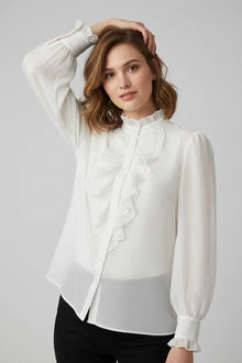 Sheer Ruffle Blouse