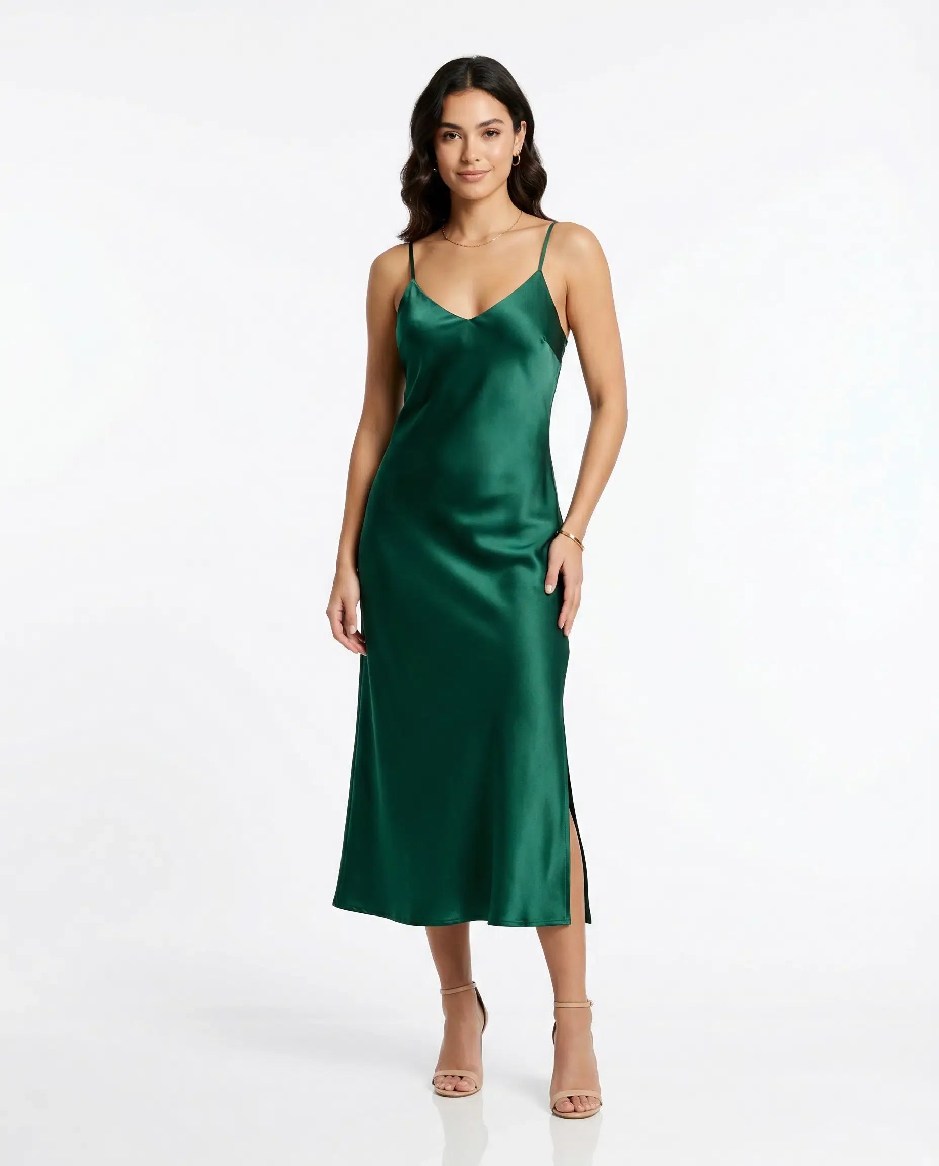 Satin Slip Dress front view
