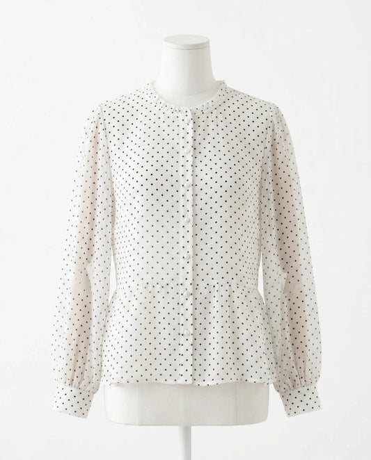 Sheer Polka Dot Blouse product shot