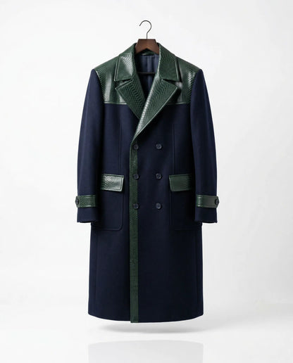 Statement Leather-Trim Coat product shot
