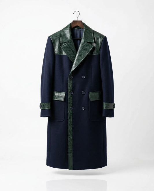 Statement Leather-Trim Coat product shot