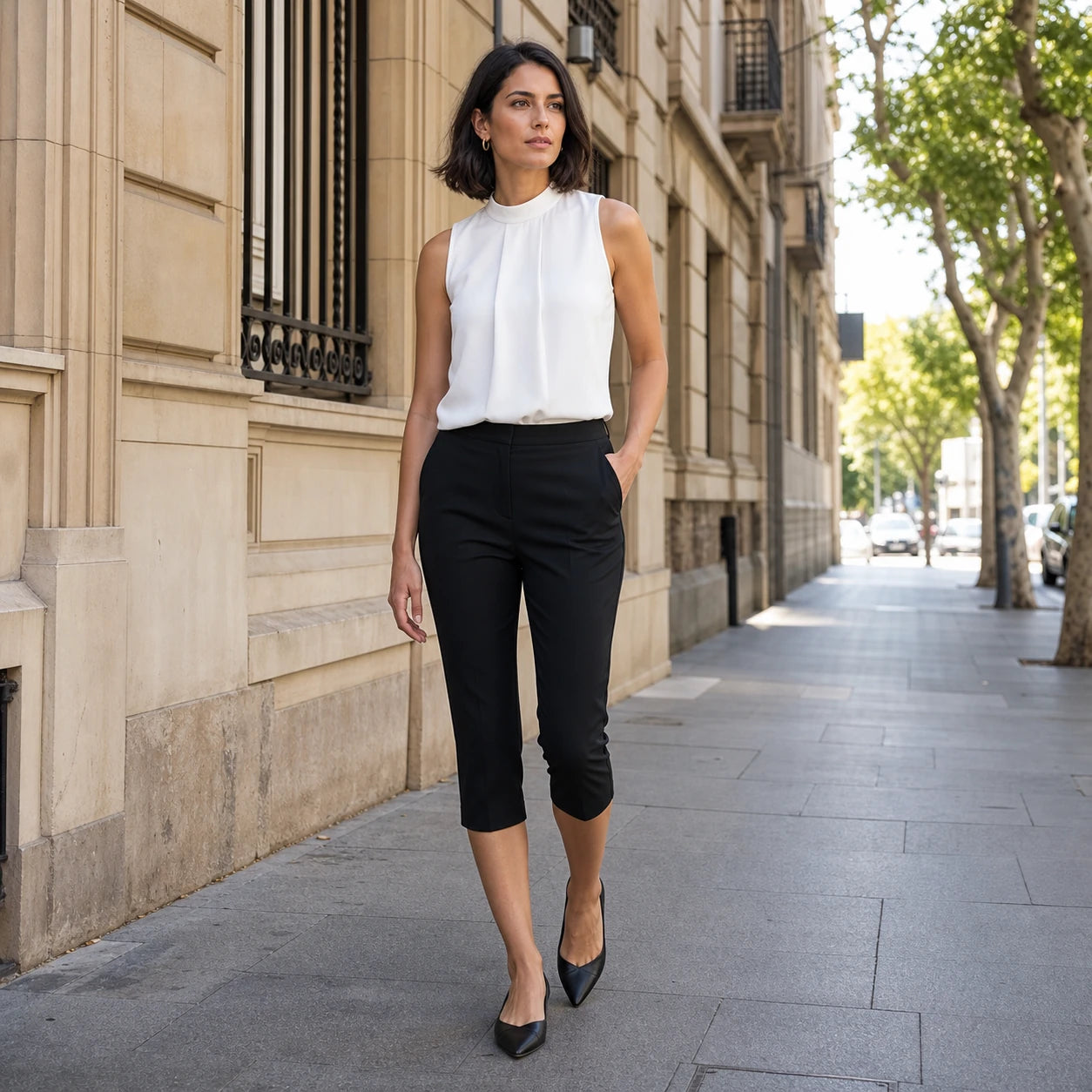 Tailored Capri Trouser